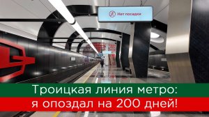Троицкая линия: я опоздал на 200 дней!