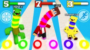 Джей Джей против Майки Длинная шея в игровом бою с Бананакидом. Майнкрафт Мультик