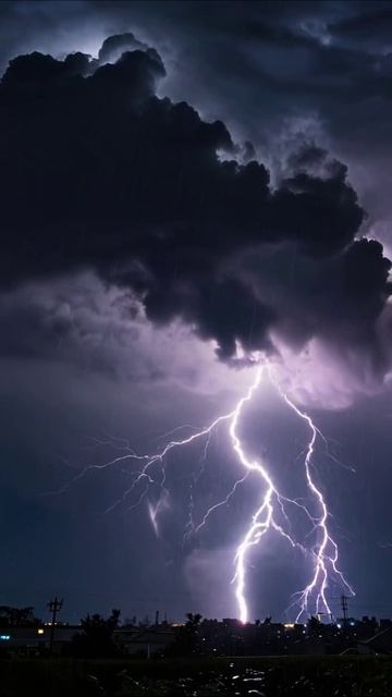 Гроза и молнии: безумная сила природы #природа #молния #буря