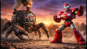 Паровозик‑монстр атакует! Спасение цыплёнка: Маккуин, Кот и Крокодил в деле!