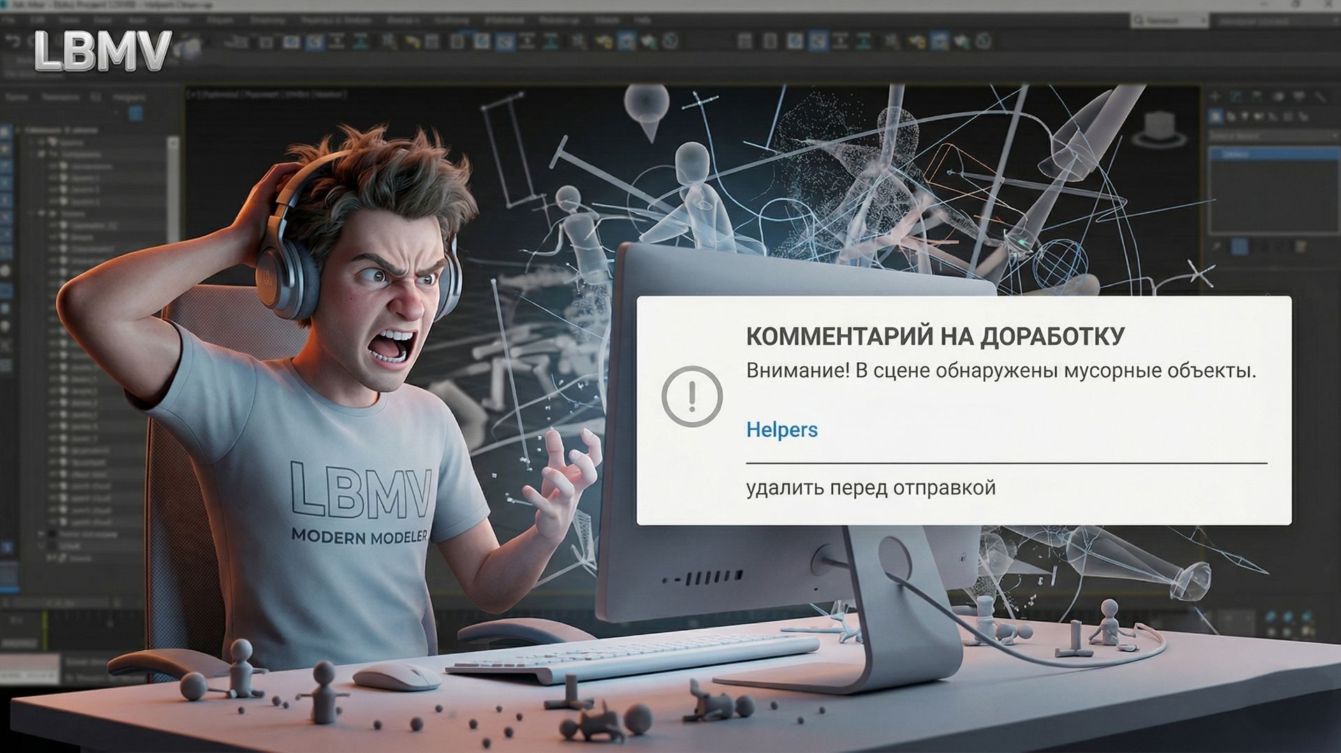 Внимание! В сцене обнаружены мусорные объекты.