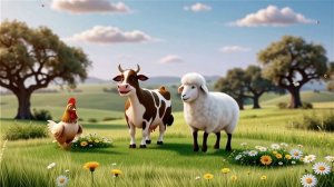🐮РАЗ -Коровка. 🐔🐏Песенка-считалка животных