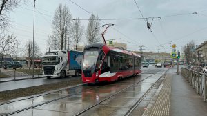 «Изменённая трасса» Трамвай «Богатырь-М» (71-923М) №8959 по маршруту №36 в Санкт-Петербурге, 2026