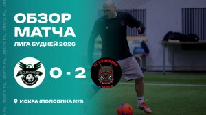 ФК Чашма 0 - 2 UNDERDOG UNITED, обзор матча