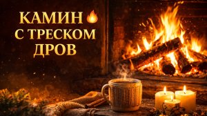 Камин с треском дров 🔥 Успокаивающий огонь для сна, релакса и снятия стресса
