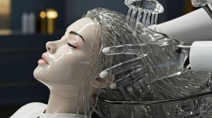 Хрустальный спа-салон для головы и волос! 4K расслабляющее AI ASMR РЕАКЦИЯ