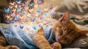 Котята складывают 1000 бумажных журавликов вместе! Магия и терпение