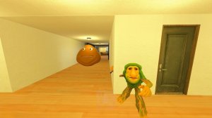 Пожиратель автомобилей пытается спрятаться от гигантского манси