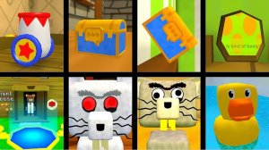 Все секреты гигантского дома: сундуки с эмоциями, секрет крысиного босса в Игре Super Bear adventure