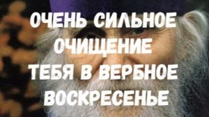 ОЧЕНЬ СИЛЬНОЕ ОЧИЩЕНИЕ ТЕБЯ В ВЕРБНОЕ ВОСКРЕСЕ