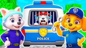 СКАЙ ПОЛИЦЕЙСКАЯ ПОСАДИЛА В ТЮРЬМУ МАРШАЛА ЩЕНЯЧИЙ ПАТРУЛЬ в МАЙНКРАФТ