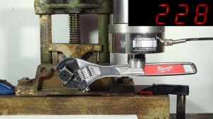 HYDRAULIC PRESS TESTS WRENCHES FOR STRENGTH