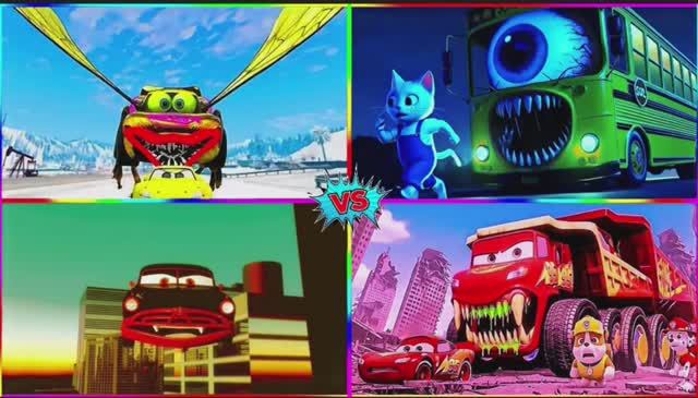 МОЛНИЯ МАКВИН ПОЖИРАТЕЛЬ: Гигантские Тачки против Монстров 🏎️ ЭПИЧЕСКИЙ МУЛЬТИК БАТТЛ