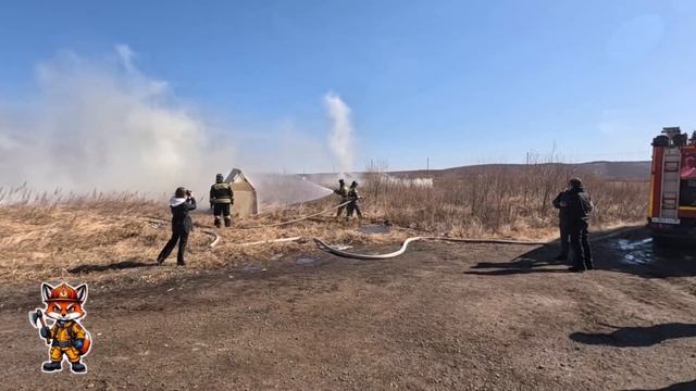 В Селе Новотроицкое прошли учения по защите населённых пунктов от огня 03.04.2026 год.