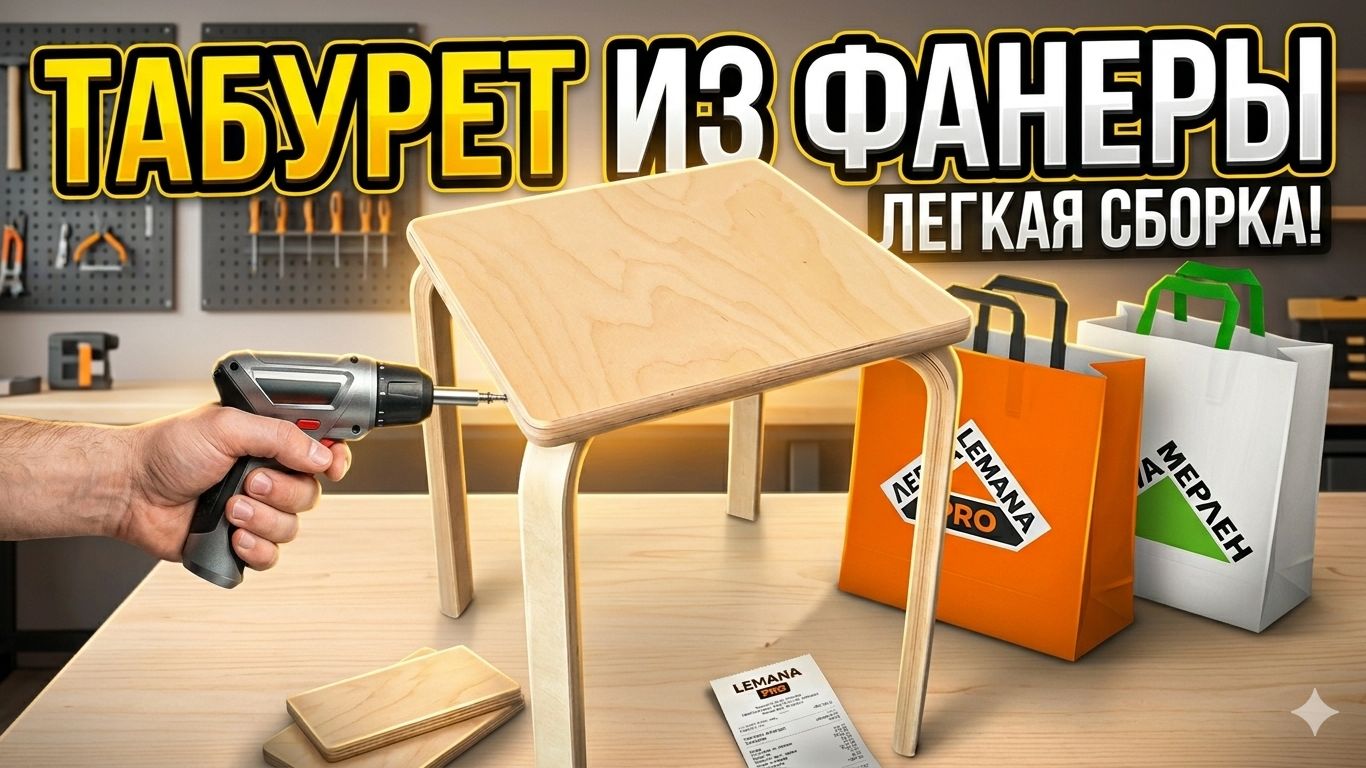 Купил и собрал Табурет из фанеры из Лемана Про