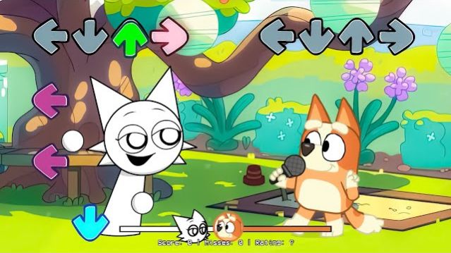 FNF SPRUNKI ВСЕ ФАЗЫ ПРОТИВ BLUEY, BINGO И MACKENZIE — ПЕСНЯ CAN CAN (INCREDIBOX/FNF MOD)