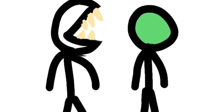 Монстр с плохими зубами.