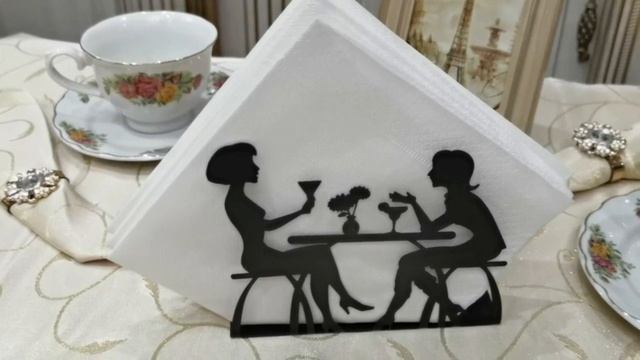 Чёрный металлический держатель для бумажных салфеток на стол от АлиЭкспресс