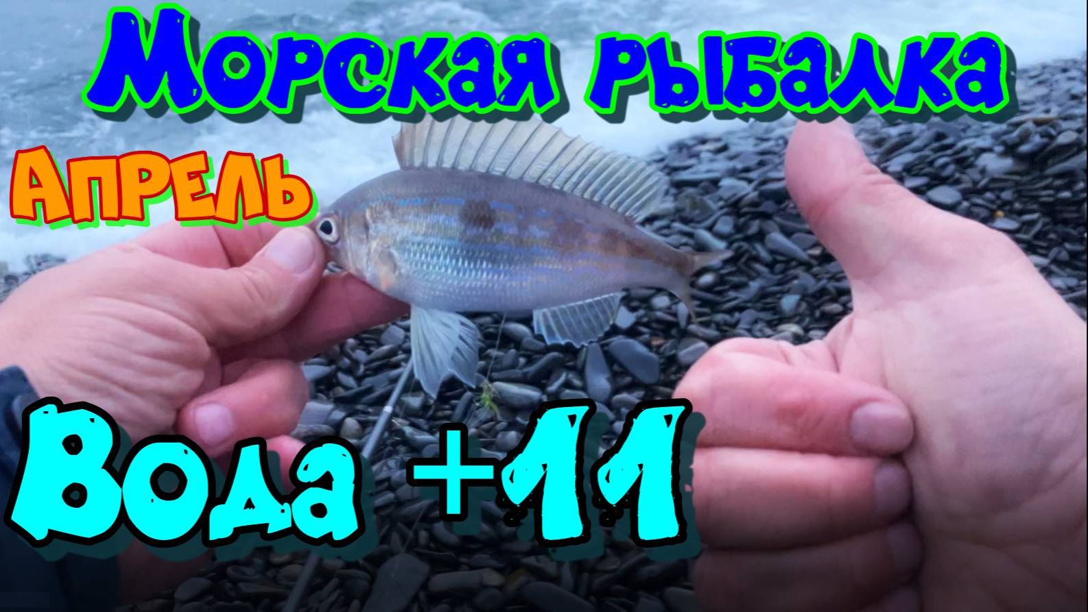 Морская рыбалка в апреле. Начала клевать смарида. Вода 11 градусов