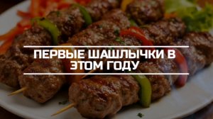 Готовим первые шашлычки в этом году.