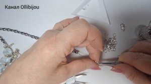 Как закрепить замок к бусам. Как собрать колье с цепочкой