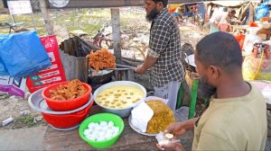 Бенгальские закуски Пакора, бегуни, картофельные и яичные отбивные, Бангладешская уличная еда