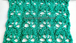 Простой и лёгкий ажурный узор спицами для вязания палантинов, летних топов, джемперов