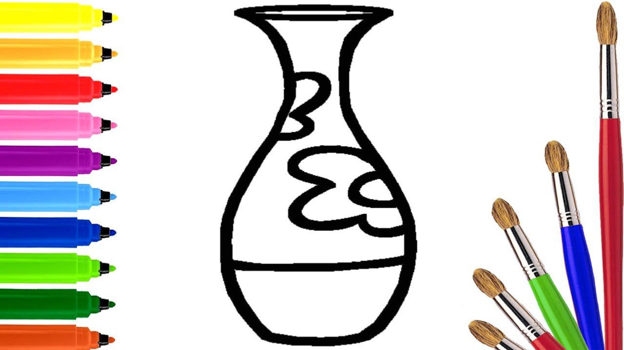 Мультик для детей-Рисование вазы для детей/Как нарисовать ВАЗУ