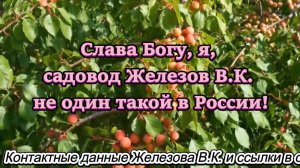 Слава Богу, я, садовод Железов В.К. не один такой в России!