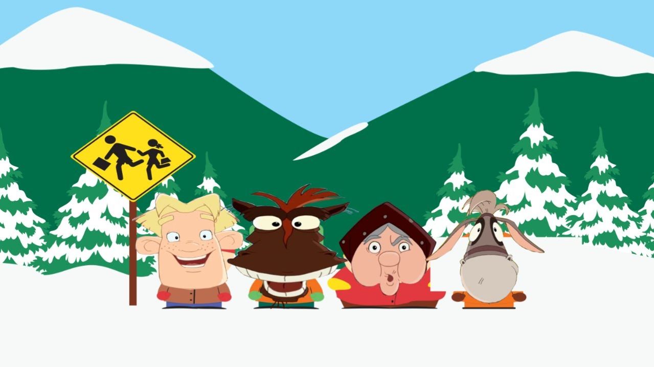 южный парк заставка ( В виде алеша попович и тугарин змей)