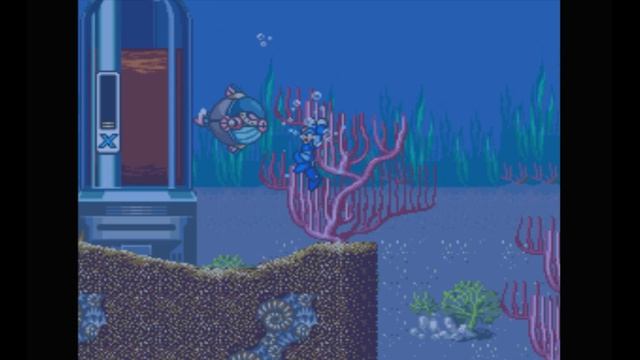 Super Nintendo (Snes) 16-bit Mega Man X 1 Stage 2 Launch Octopus Прохождение