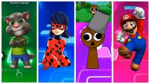 Говорящий Том против Леди Баг, Спранки и Марио: Музыкальный Баттл в Тайлс Хоп — Ритм ЭДМ