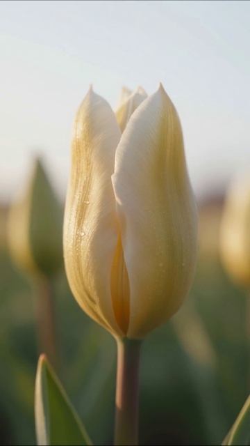 Красота белого тюльпана: нежность природы #цветы #тюльпаны #природа
