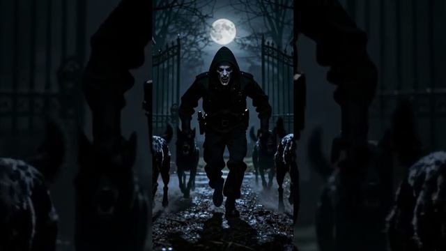 стая черных собак