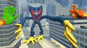 Я нашла Кошмарного Хагги Вагги из Поппи Плейтайм, он появляется повсюду в городе! _ Garry's Mod