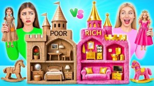 Строим Удивительный Кукольный Домик Дорогой vs Дешевый Челлендж | Крутые Творческие Лайфхаки