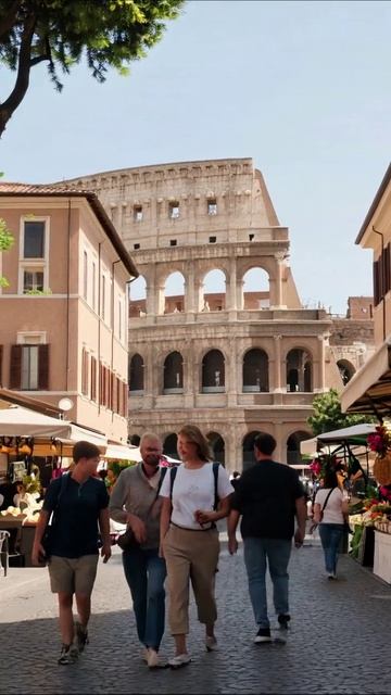 Улица у Колизея: Жизнь и Культура Рима #Рим #Колизей #Путешествия