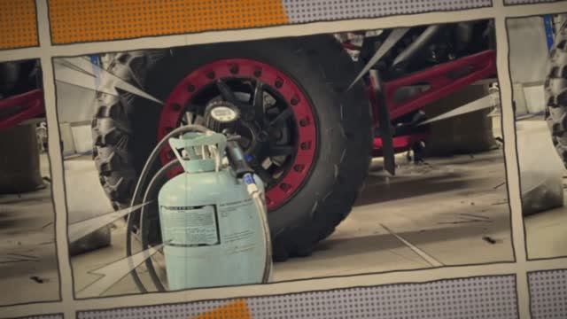 Подкачка колес из металлолома