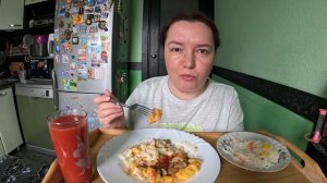 Мукбанг/Лагман/Салат Фунчоза/Еда/Вкусная домашняя еда