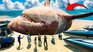 НАШЁЛ ГИГАНТСКОГО МЕГАЛОДОНА в ГТА 5! САМАЯ БОЛЬШАЯ АКУЛА МЕГ В GTA 5 ОНЛАЙН