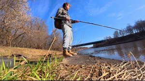 Трудовая рыбалка в Апреле! Ловля плотвы, карася, ерша на боковой кивок. Весна 2026.