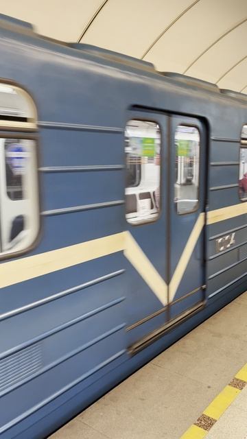 Поезд метро на станции Академическая