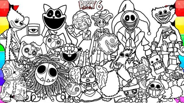 РАСКРАСКИ POPPY PLAYTIME ГЛАВА 6 — НОВЫЕ / КАК РАСКРАСИТЬ ГЛАВНЫХ БОССОВ ИЗ ВСЕХ ГЛАВ