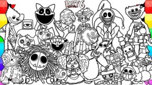 РАСКРАСКИ POPPY PLAYTIME ГЛАВА 6 — НОВЫЕ / КАК РАСКРАСИТЬ ГЛАВНЫХ БОССОВ ИЗ ВСЕХ ГЛАВ