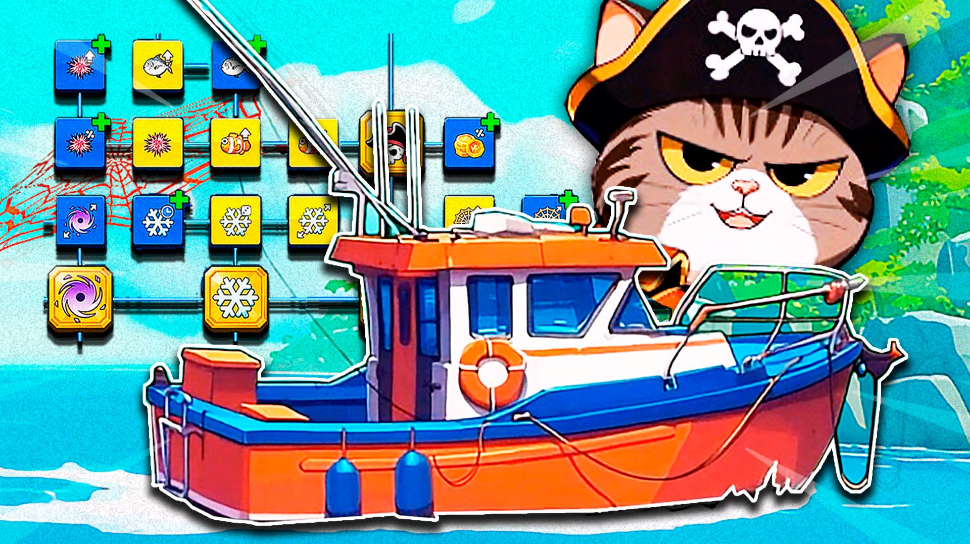 делаю 999 миллионов кликов чтобы прокачать кота рыбака  - Captain Whiskers: Incremental Seas