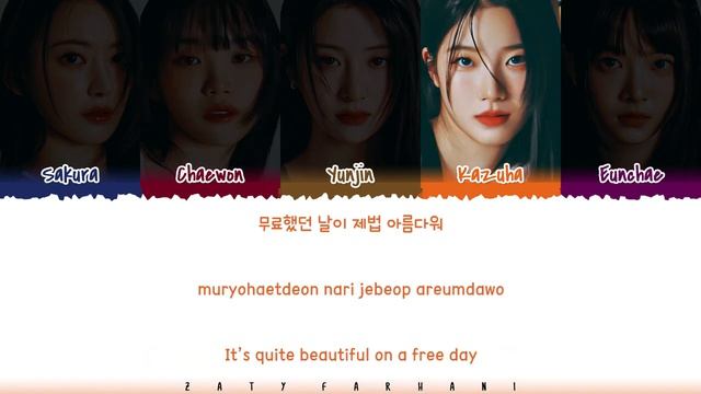 Le sserafim- blue flame lyrics