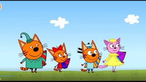 ТРИ КОТА !!! КОТЯТА,ВЕТЕР И ВОЗДУШНЫЕ ЗМЕИ!