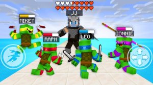 Майки превратился во всех черепашек-ниндзя-мутантов против Джей Джей Шреддера. Майнкрафт Мультик