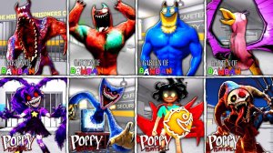 КОШМАРНЫЙ POPPY PLAYTIME ПРОТИВ GARTEN OF BANBAN СКРИМЕРОВ! Что, если я СТАНУ ВСЕМИ в Тюрьме Барри