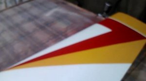 №47- Покрасил крыло красным цветом , снял маскировку.